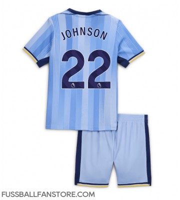 Tottenham Hotspur Brennan Johnson #22 Replik Auswärtstrikot Kinder 2024-25 Kurzarm (+ Kurze Hosen)
